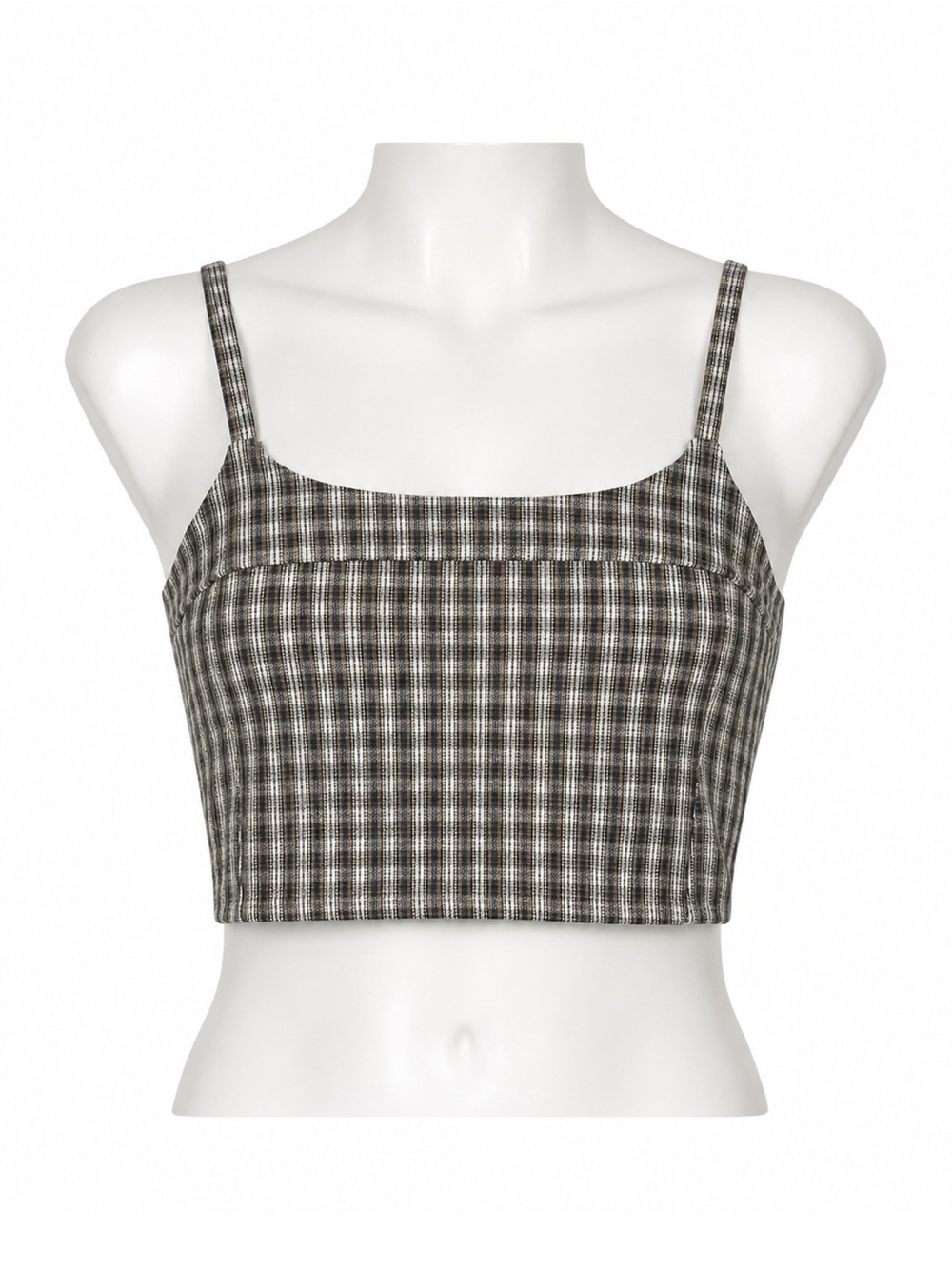 Size M Levi’s Women’s Jadine Denim Cami Plaid Cropped Tank Top NWT